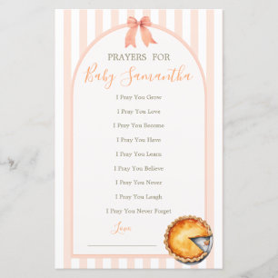 Süsse Pie Orange Gingham Duschbejubeln für Baby