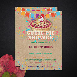 Süsse Pie Party Babydusche Einladung