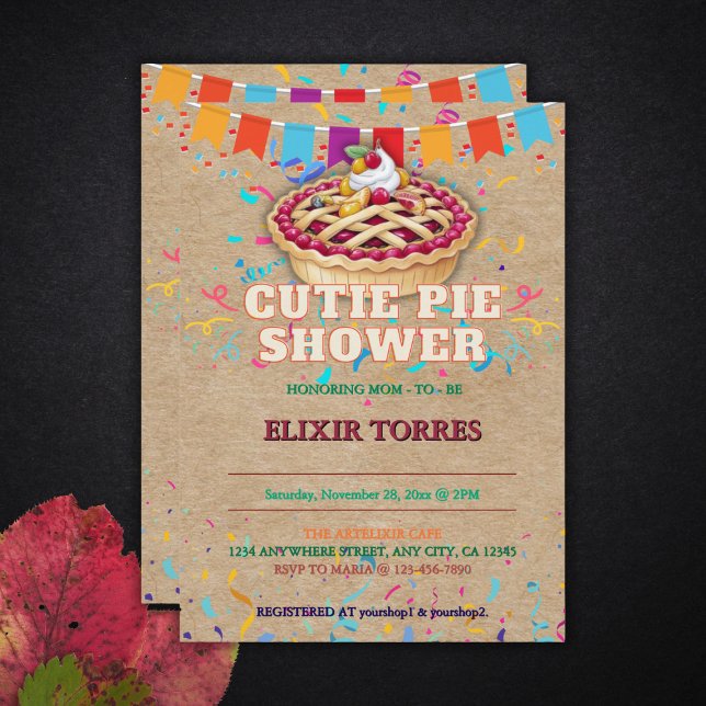 Süsse Pie Party Babydusche Einladung (Von Creator hochgeladen)