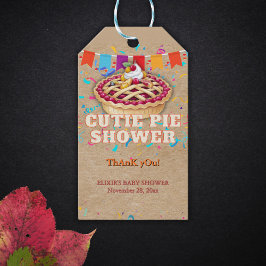 Süsse Pie Party Babydusche Geschenkanhänger