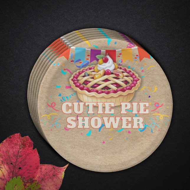 Süsse Pie Party Babydusche Pappteller (Von Creator hochgeladen)