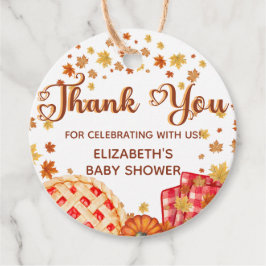 Süsse Pie Pumpkin Fall Baby Dusche Danke Geschenkanhänger