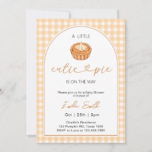 Süsse Pie Pumpkin Fall Gingham Baby Dusche Einladung
