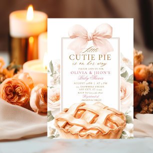 Süsse Pie Pumpkin Floral Bow Einladung