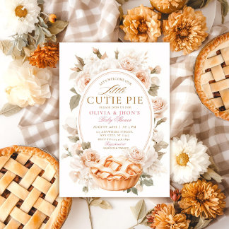Süsse Pie Pumpkin Floral Bow Einladung