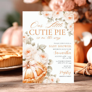 Süsse Pie Pumpkin Floral Bow Einladung