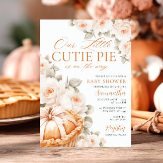 Süsse Pie Pumpkin Floral Bow Einladung