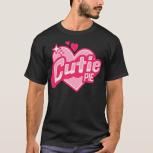 Süsse Pie Sparkle Rosa Abzeichen T-Shirt