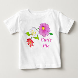 Süsse Pie T Shirts Blumenhawaiianische Säugling Kl