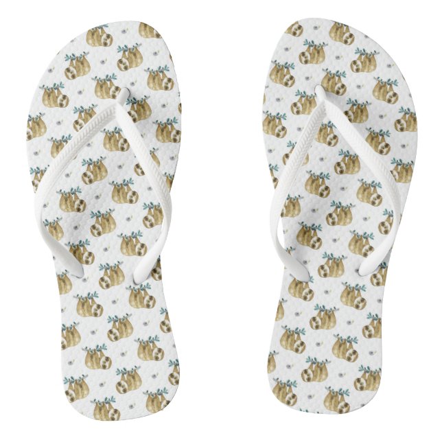 Süsse Pie Watercolor Slotmuster Flip Flops (Fußbett)