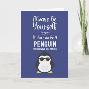 Süße Pinguin-Karten Lustiger Humor Tiere Schnee Karte