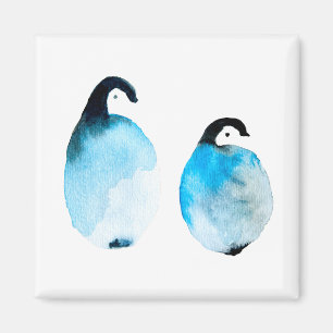 Süße Pinguine Aquarell Magnet
