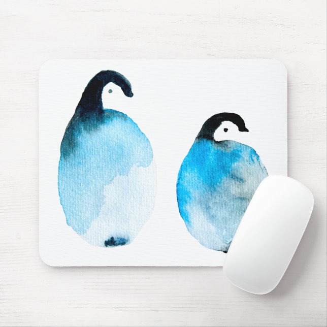 Süße Pinguine Aquarell Mousepad (Mit Mouse)