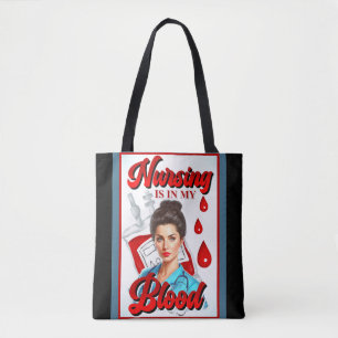 Süße Pinup_ Krankenpflege in meinem Blut Tasche