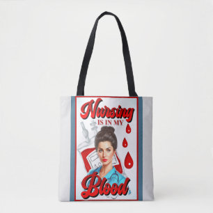 Süße Pinup_ Pflegen liegt mir im Blut Tasche