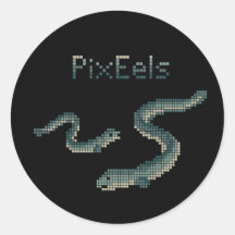 Süße "PixEels" pixelige Aale Grafik