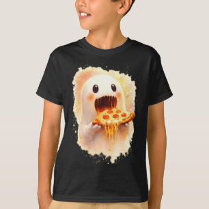 Süße Pizza-Geister essen Pizza Lustige Halloween-G T-Shirt