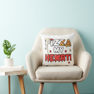 Süße Pizza Mein Herz Lustiger Foodie Wortspiel für Kissen