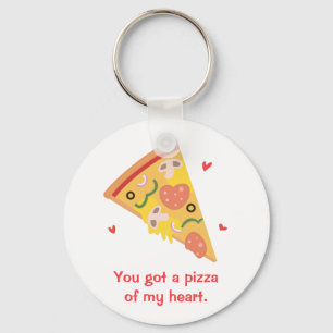 Süße Pizza meines Herzens Pun Liebe Humor Schlüsselanhänger
