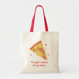 Süße Pizza meines Herzens Pun Liebe Humor Tragetasche