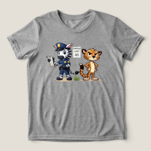 süße Polizei Zebra & Gepard Tri-Blend Shirt