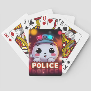 Süße Polizeieinheit – Ansprechendes Patrouillendes Spielkarten