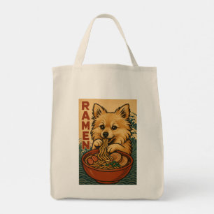 Süße Pomchi-Hund-Ramen-Liebhaberin Tragetasche