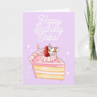 Süße Pomchi-Welpen-Happy-Birthday-Karte Karte