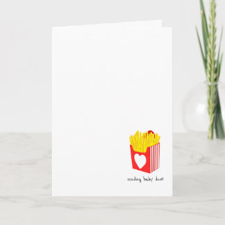 Süße Pommes Frites IVF/Embryotransfer Ermutigung Karte