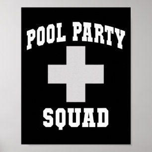 Süße Poolparty-Truppe Papa Kreuzfahrt Schwimmen Sc Poster