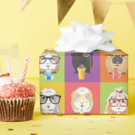 Süße Pop-Art-Meerschweinchen-Geschenkpapier Geschenkpapier