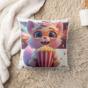 Süße Popcorn-Kitty-Kissen Kissen