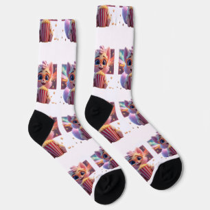 Süße Popcorn-Kitty-Socken Socken