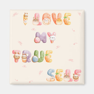 Süße positive Motivation   Quadratischer Magnet