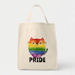 Süße Pride-Kitty-Aquarell Tragetasche