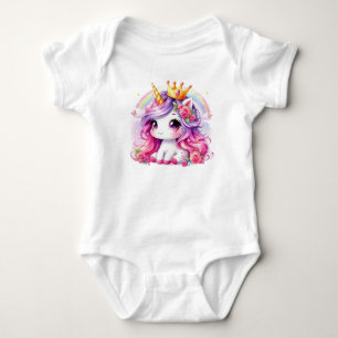 Süße Prinzessin Baby Einhorn Strampler