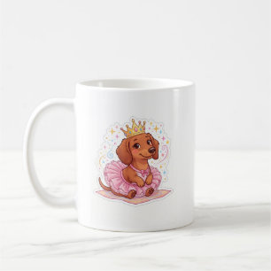 Süße Prinzessin Dachshund Benutzerdefinierter Name Kaffeetasse