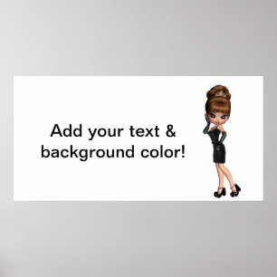 Süße Prinzessin-Diva-Party-Banner Poster