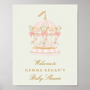 süße Prinzessin grüner Salbei Baby Shower Willkomm Poster