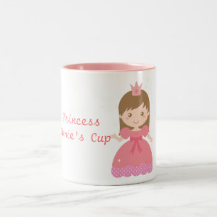 Süße Prinzessin, Rosa für kleine Mädchen Zweifarbige Tasse