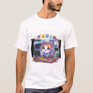 Süße Programmierer-Katz-T-Shirt   Kawaii Coding Ka T-Shirt