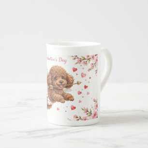 Süße Pudel-Kaffeetasse – Haustierliebhaber-Tasse – Prozellantasse