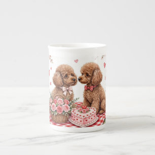 Süße Pudel-Kaffeetasse – Haustierliebhaber-Tasse – Prozellantasse