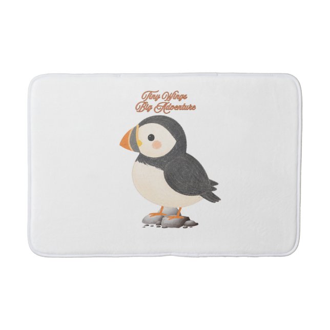 Süße Puffin-Badmatte Badematte (Vorderseite)