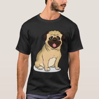 Süße Pug-Aufkleber-Design Klassiker 832 T-Shirt