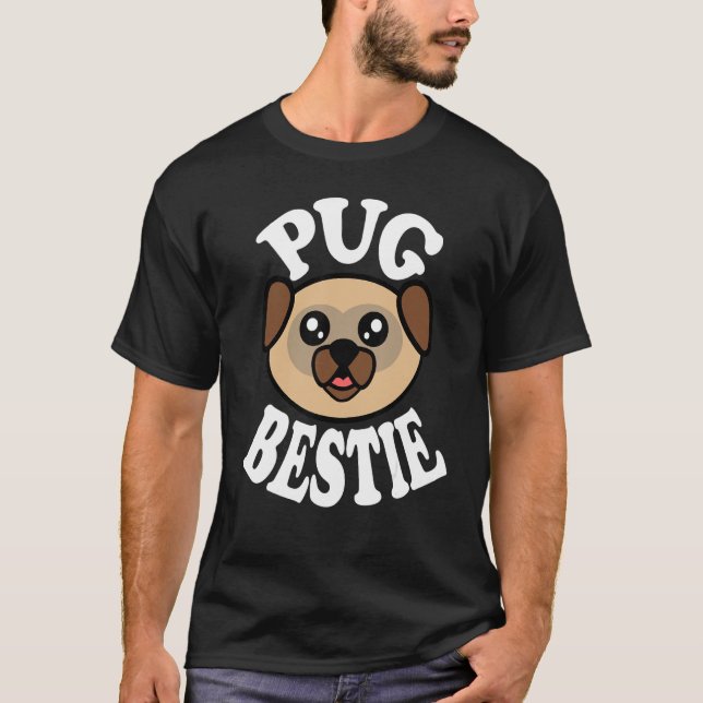 Süße Pug Freundin T-Shirt (Vorderseite)