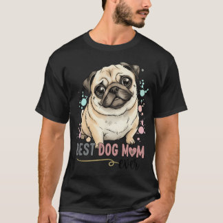 Süße Pug-Hundemutter T-Shirt