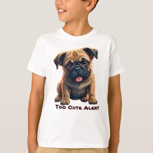 Süße Pug-Illustration T-Shirt