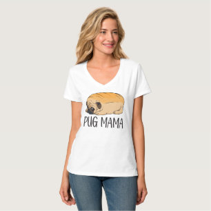 Süße Pug-Mama-Geschenk-Cartoon-Hündchen-Liebhaberi T-Shirt