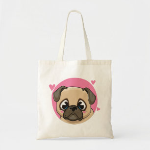 Süße Pug-Mutter Cartoon-Hundepapa Tragetasche
